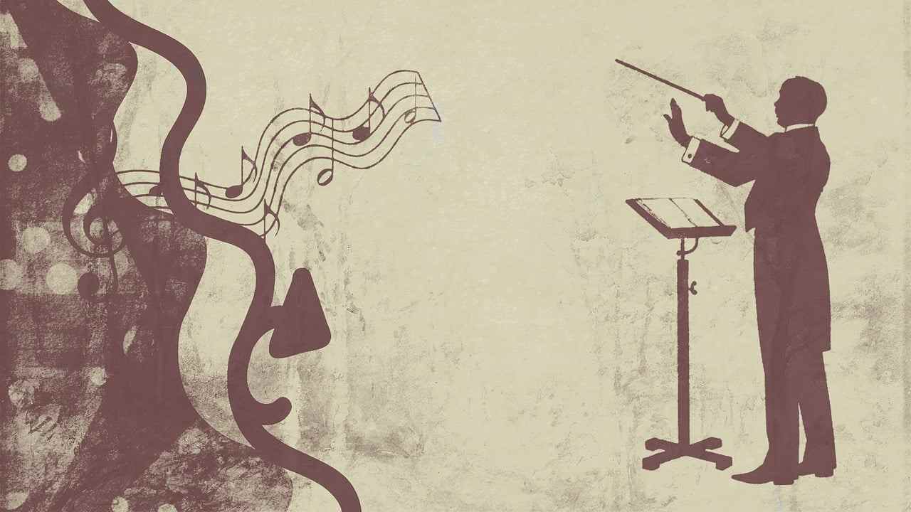 chef d'orchestre donnant la mesure