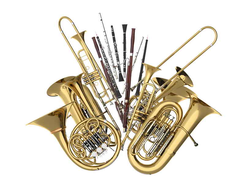 Ensemble d'instruments cuivres