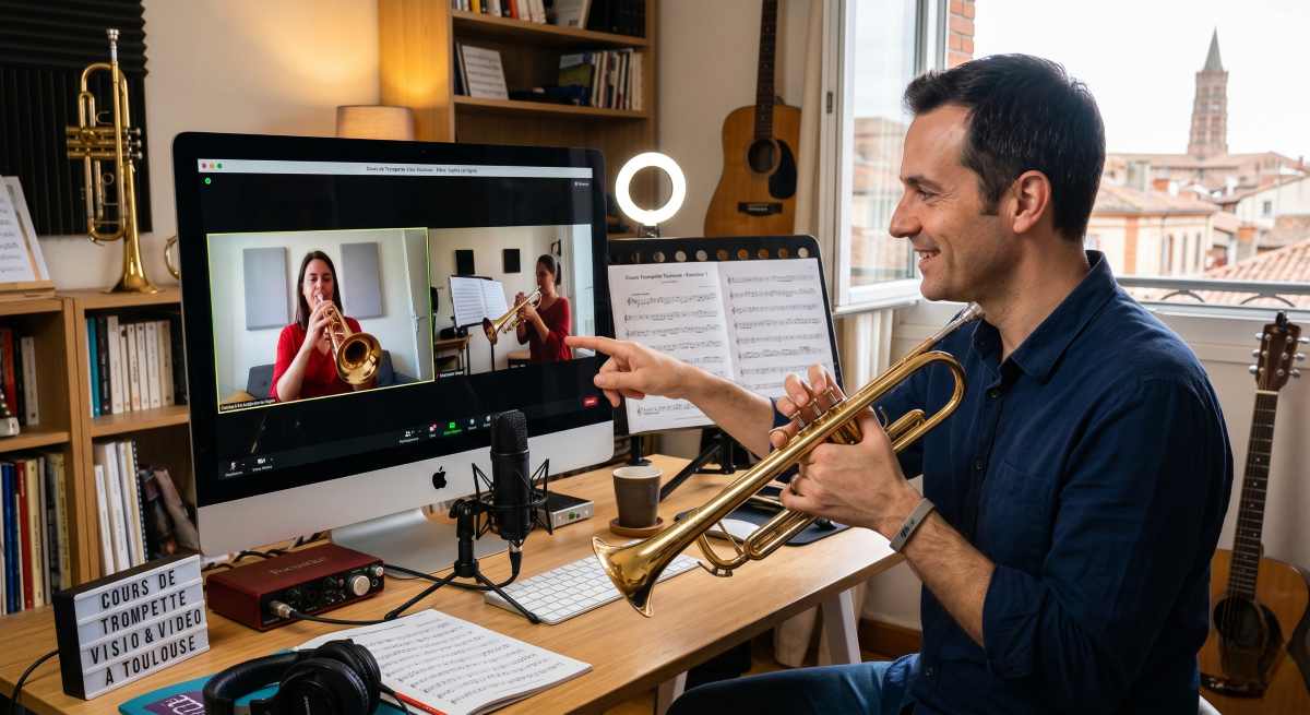Cours de trompette en visio et vidéo à Toulouse